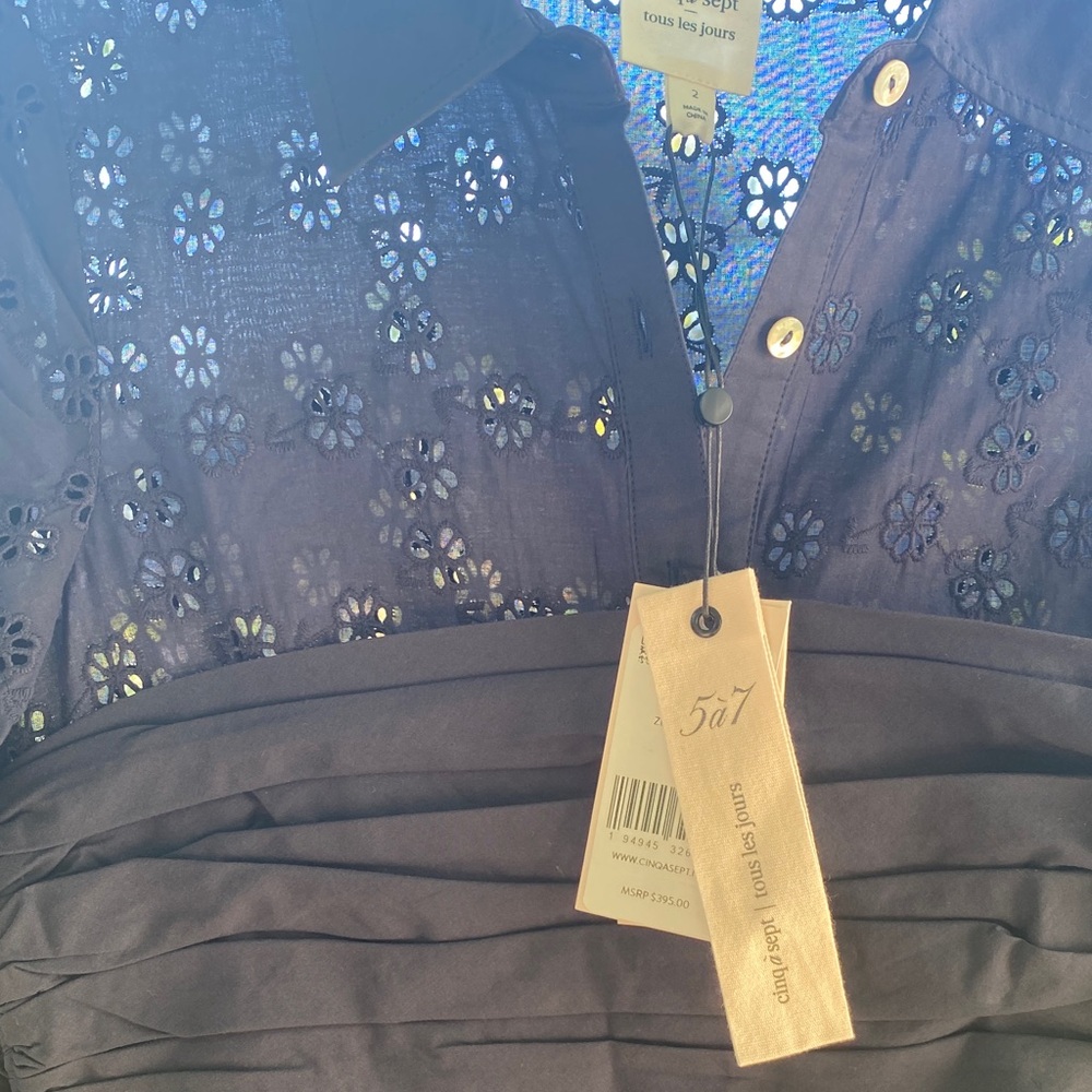 ‼️SALE‼️Cinq à Sept Midnight Blue Mini Dress Size 2 & 6 - Picture 4 of 7